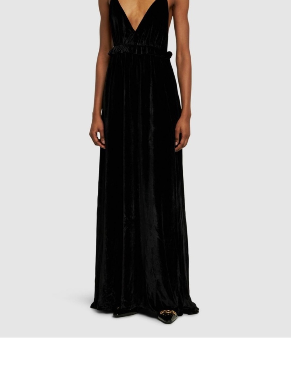 Ulla Johnson Lavinia Black Velvet Silk Maxi Gown NWT Size 2 - Picture 8 of 10